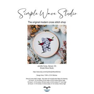 Retro Martini Glasses Bar Art‎ Counted Cross Stitch Pattern Chart